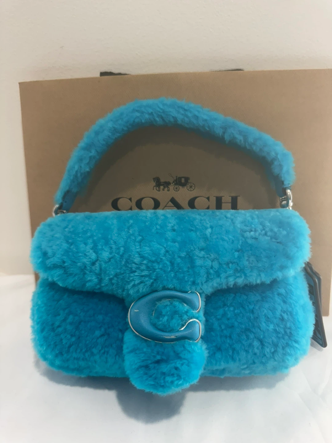 Coach Shearling Pillow Tabby Bag - Blue - photo 2