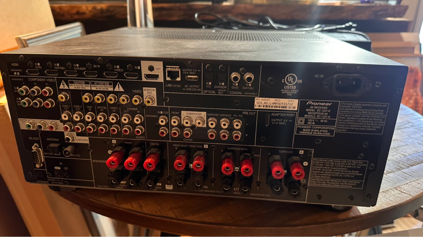 Pioneer SC-1227-K AV Receiver Cash or Trade - photo 4
