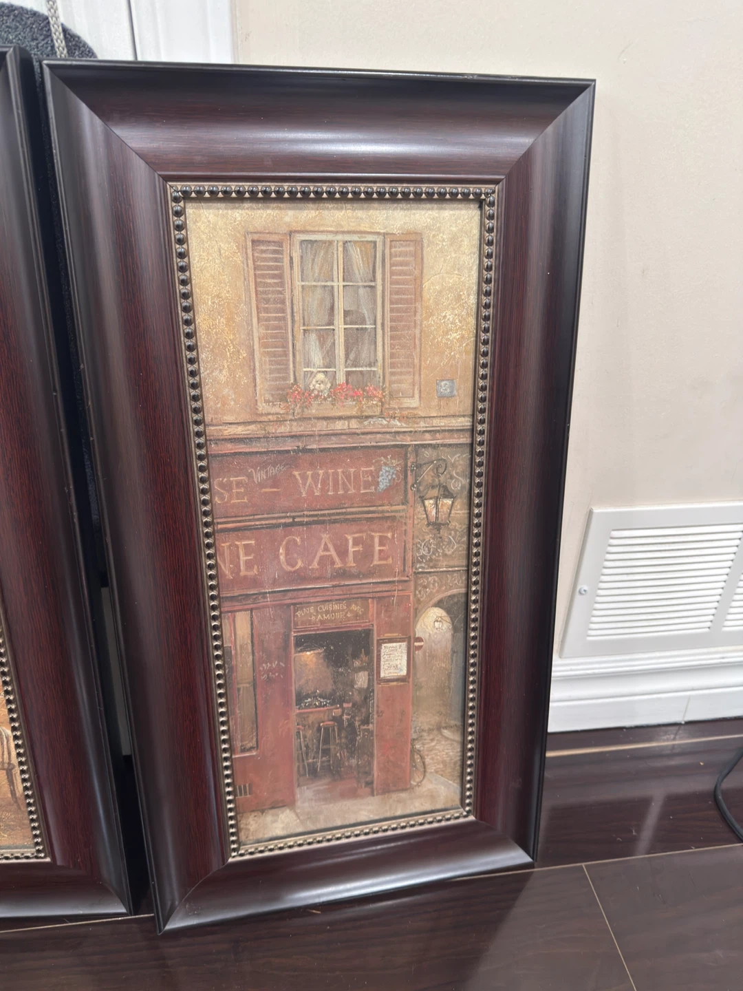 Set of 2 Framed European Street Scene Wall Art - photo 2