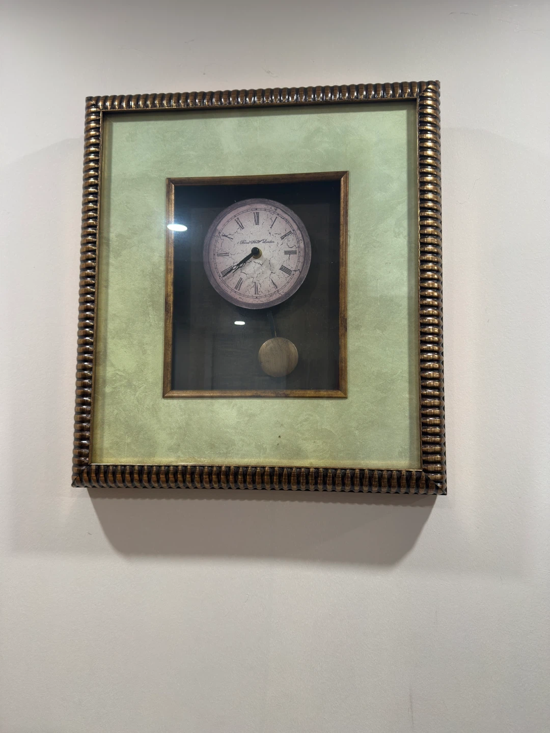 Framed Pendulum Wall Clock - photo 2