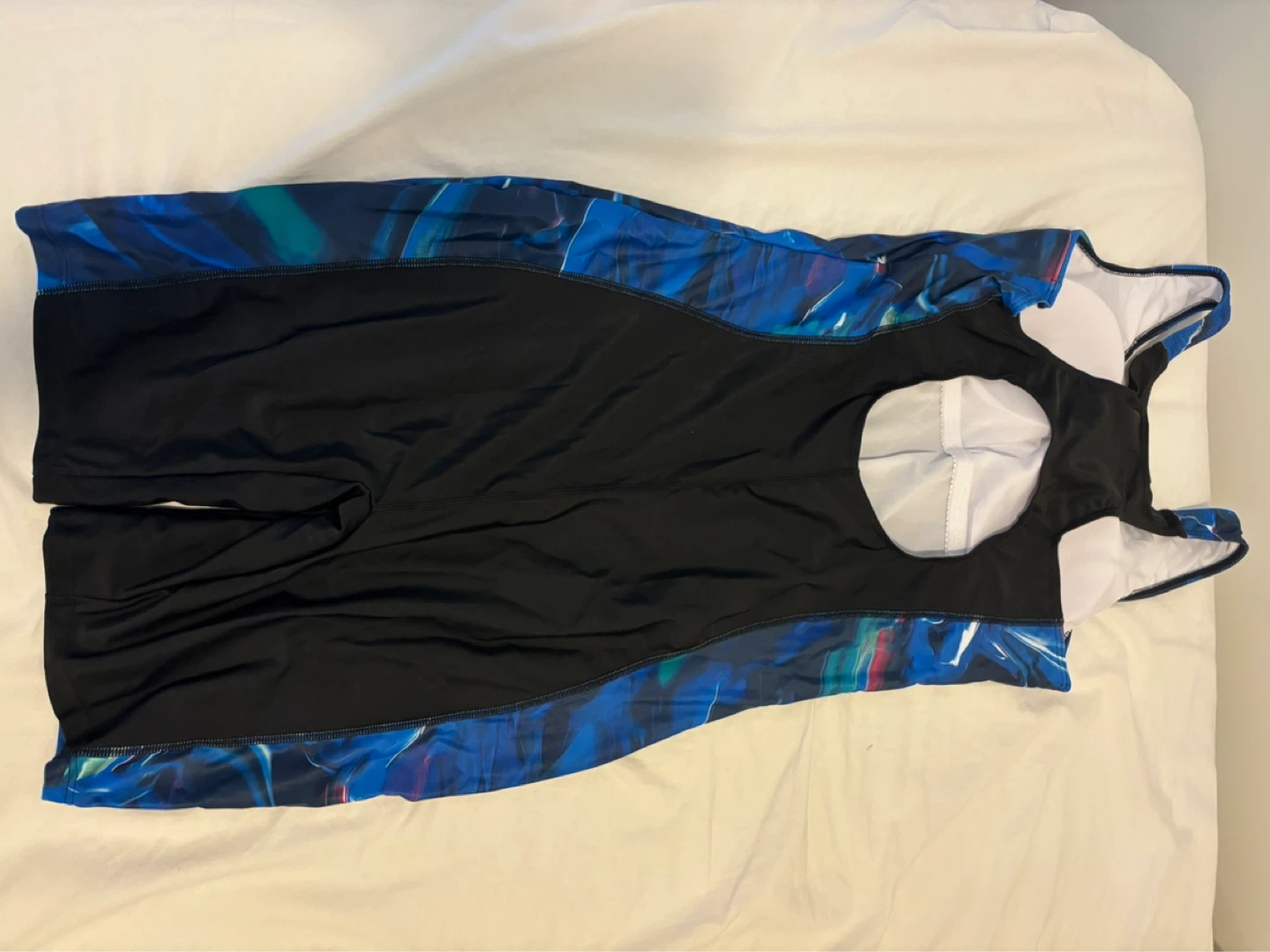 Women's Black and Blue Athletic Swimsuit - photo 2