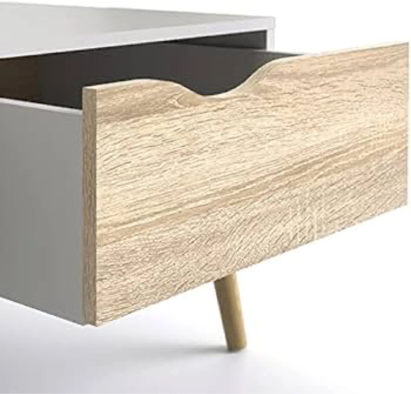 White Coffee Table with Drawer - photo 4