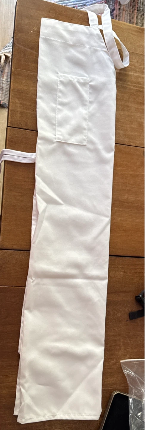 Brand New White Apron with Pocket
