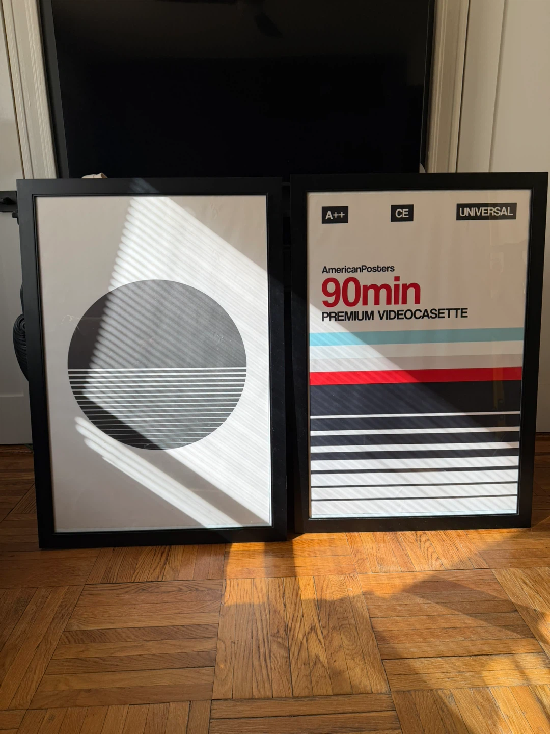 2 set black Framed Poster Set 24 x 36 inches