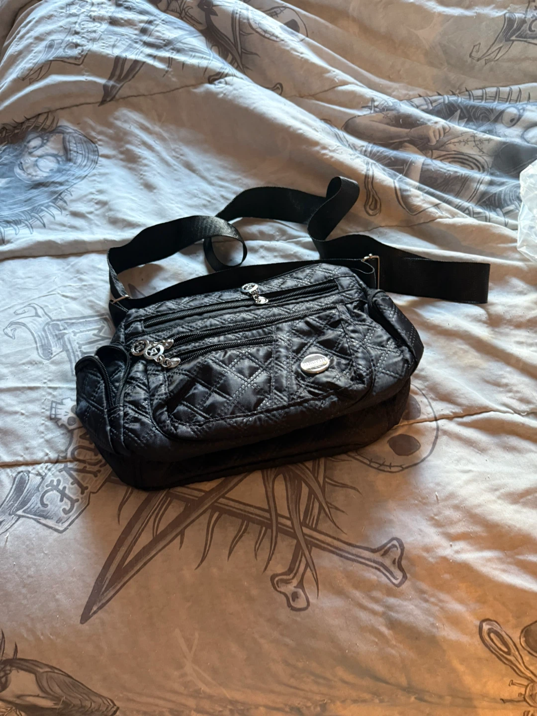 Black Quilted Crossbody Bag