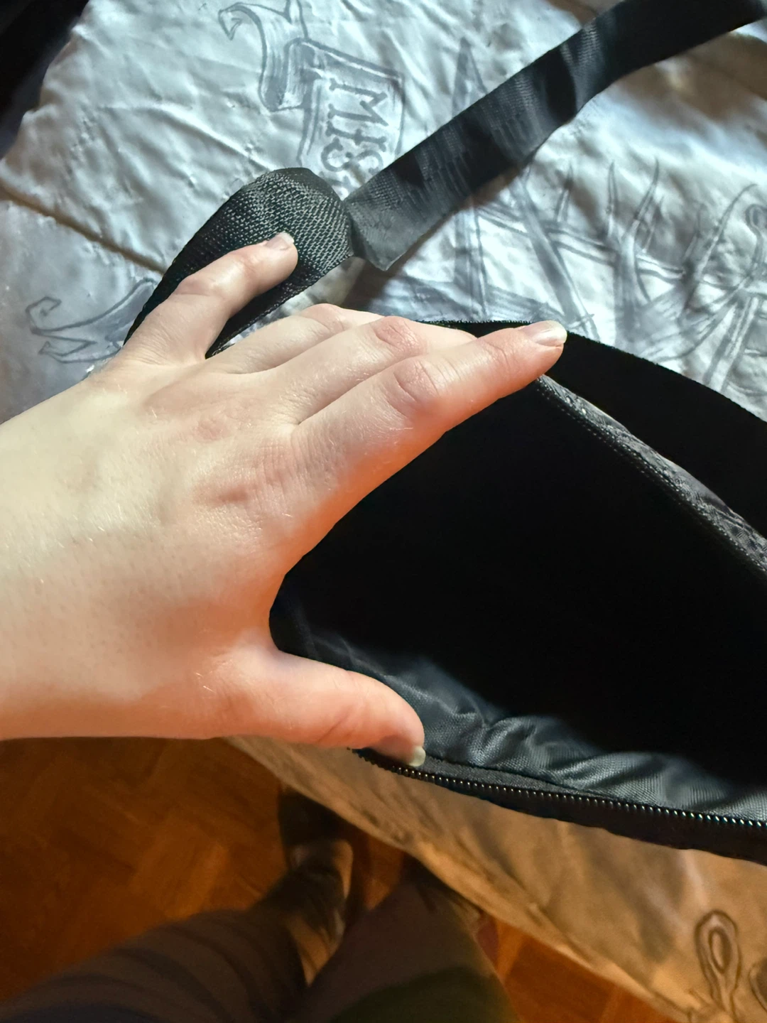 Black Quilted Crossbody Bag - photo 2