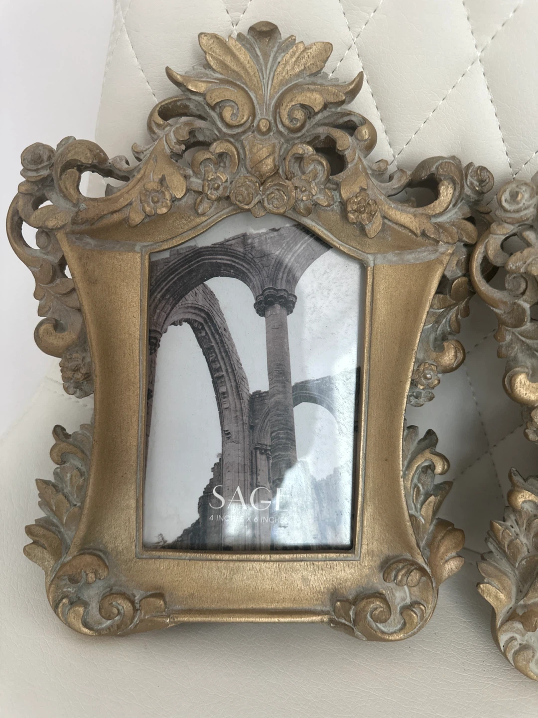 Vintage Style Gold Photo Frames - Set of 2 - photo 2