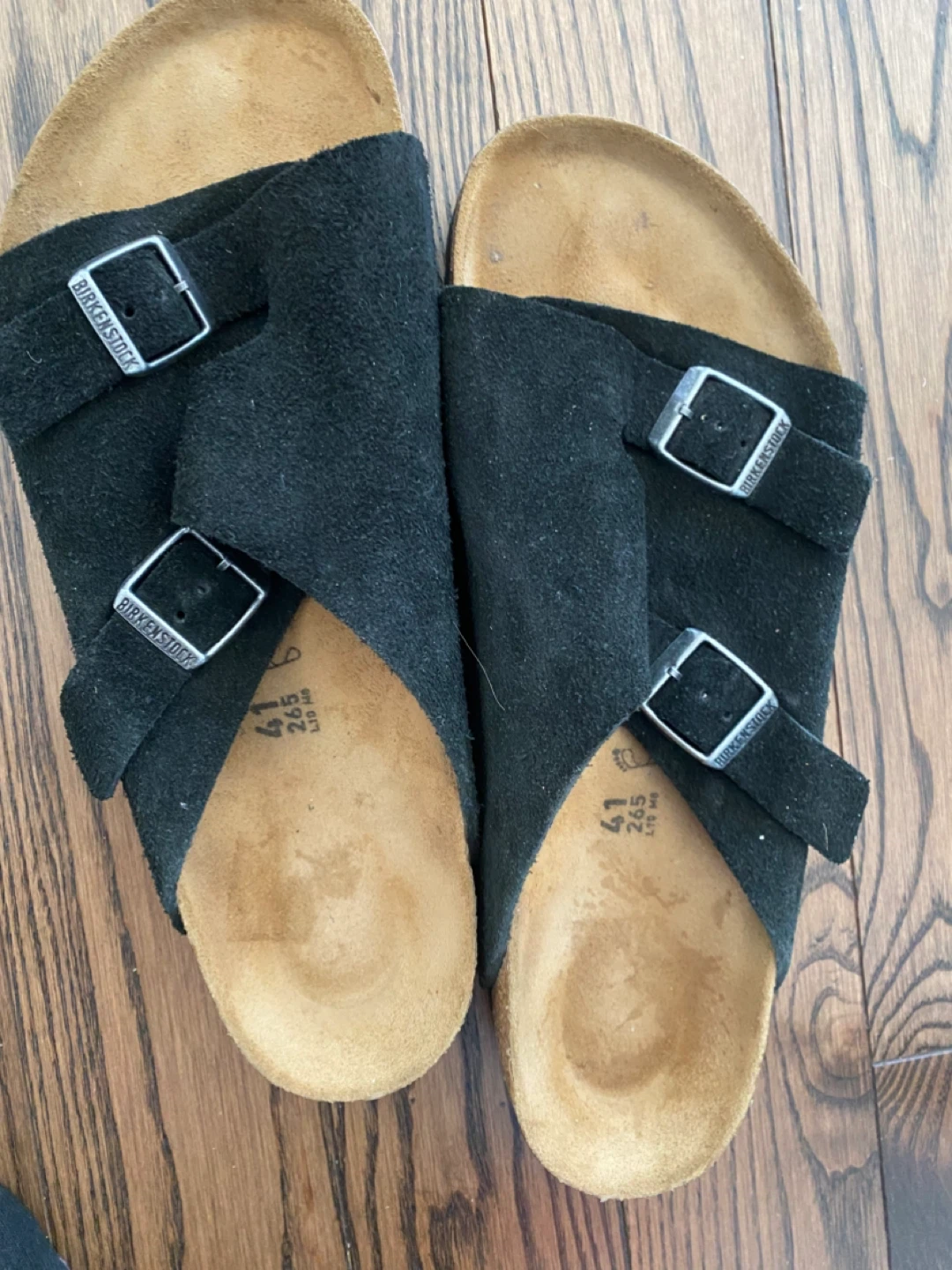 Birkenstock Arizona Black Suede Sandals - Size 41