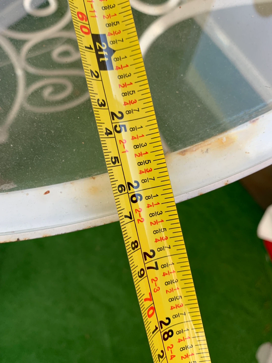 Round Glass Top Metal Bistro Table - photo 4