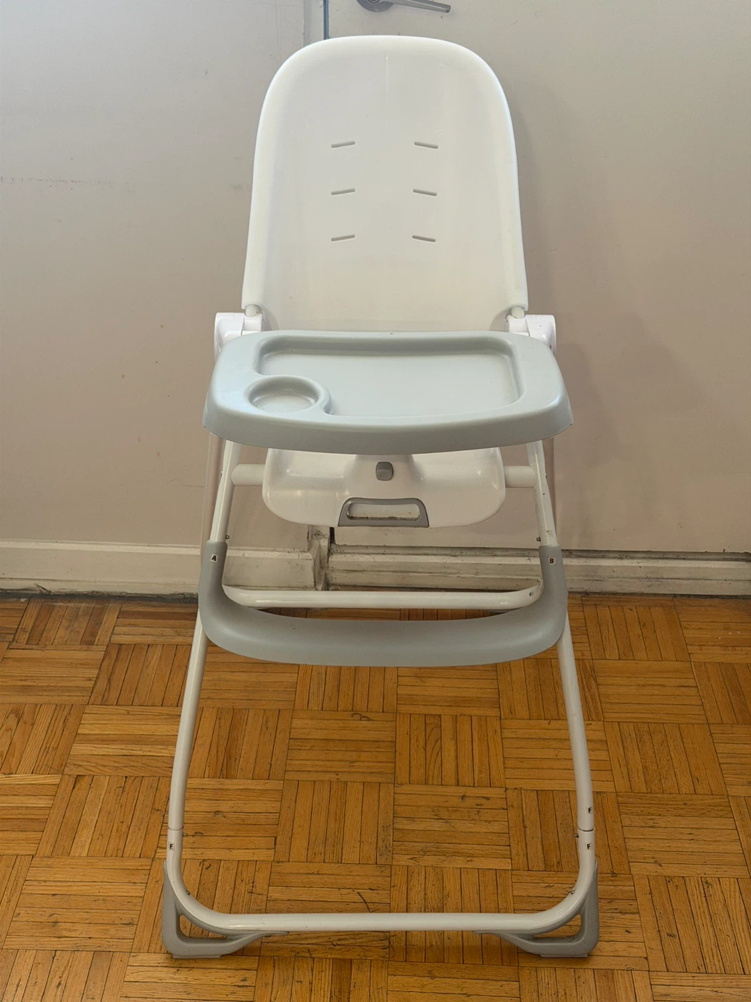 White and Grey Baby High Chair