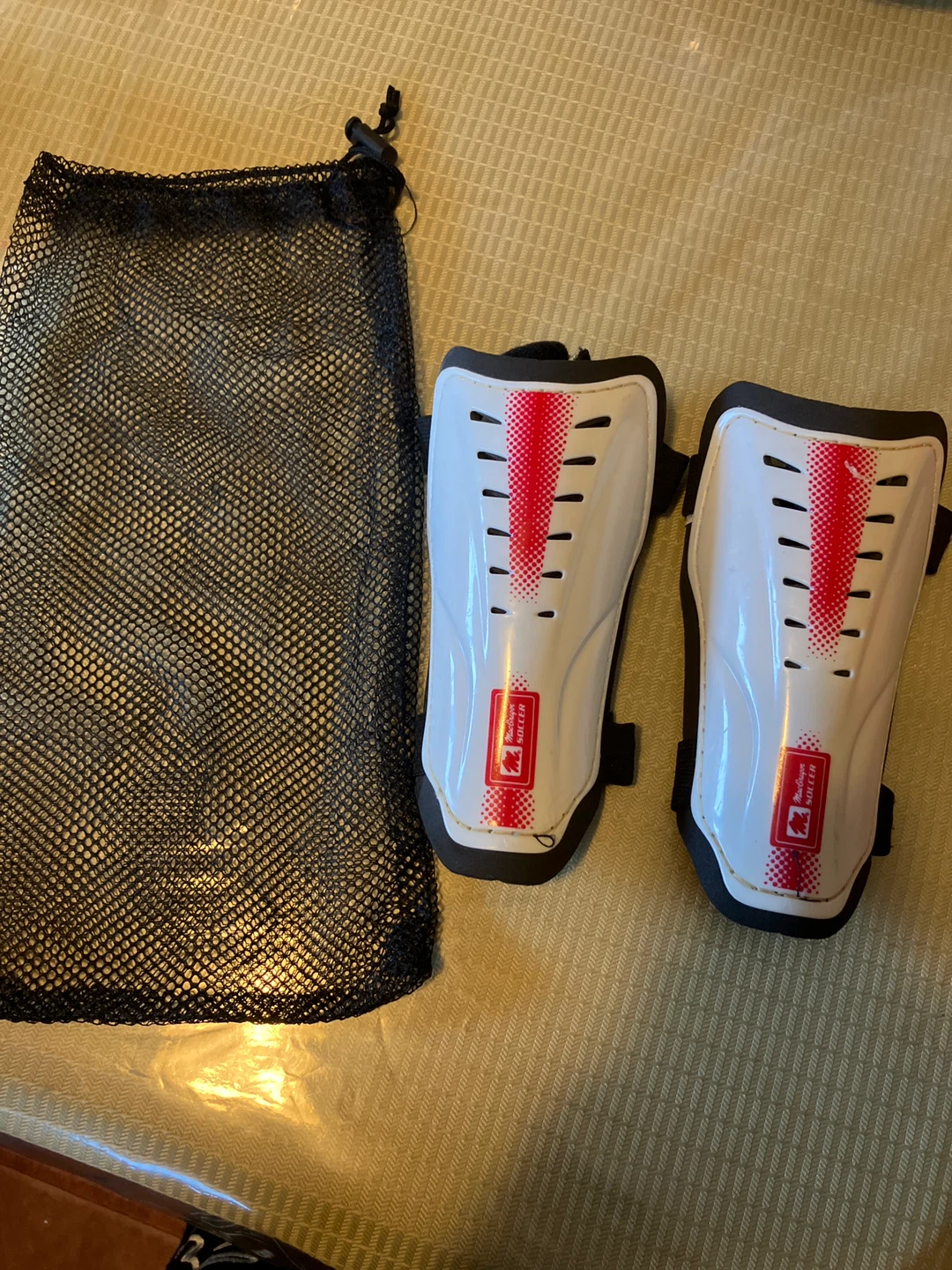 MacGregor Soccer Shin Guards with Mesh Bag
