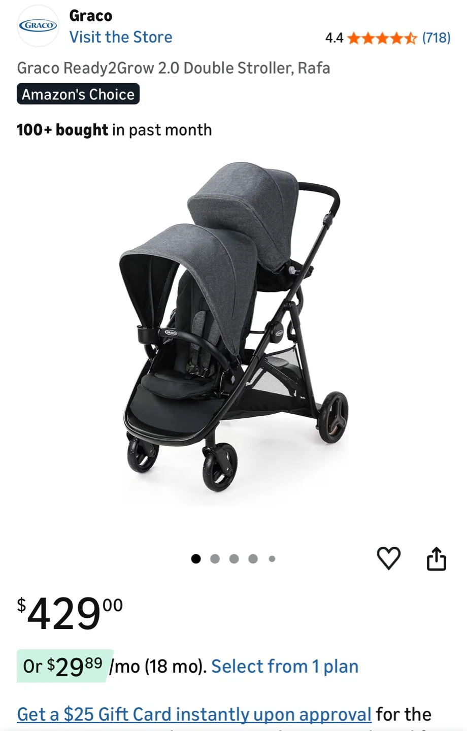 BNIB Graco Ready2Grow 2.0 Double Stroller (Jan 2026) - $300