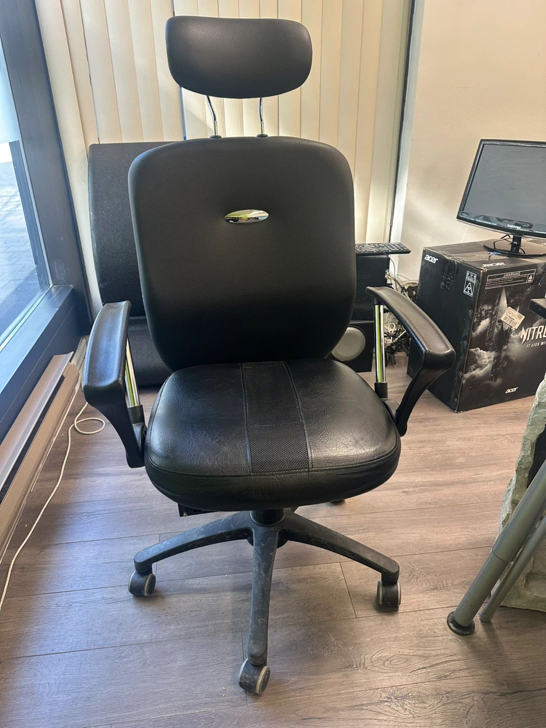 Black Ergonomic Office Chair with Headrest
