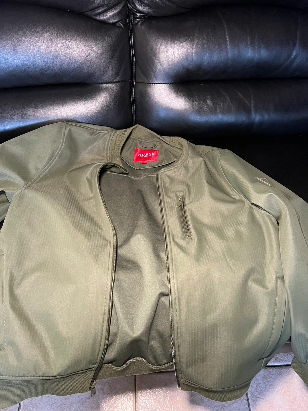 Guess Bomber Jacket - Olive Green