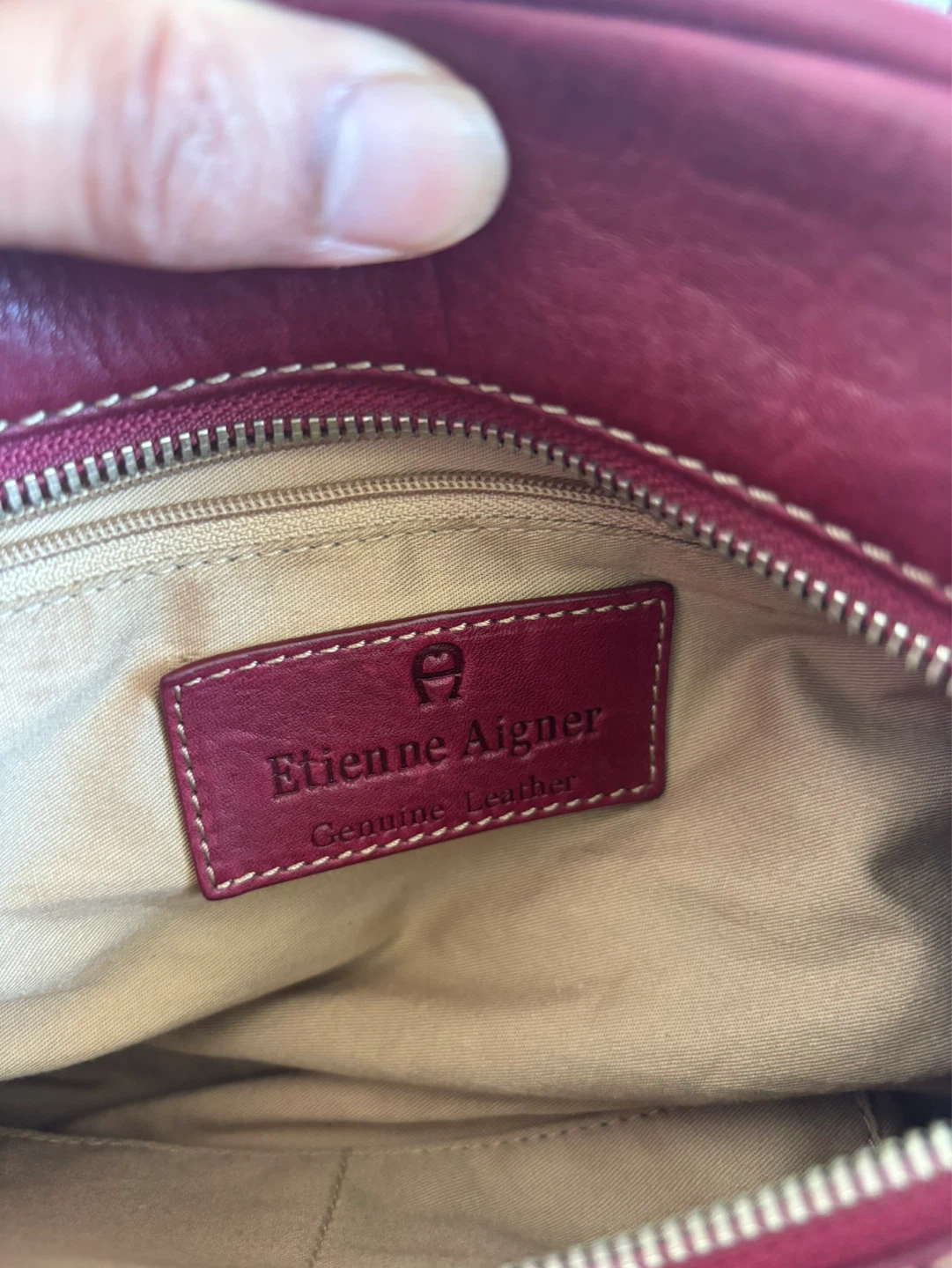 Etienne Aigner Burgundy Leather Satchel Bag - photo 3