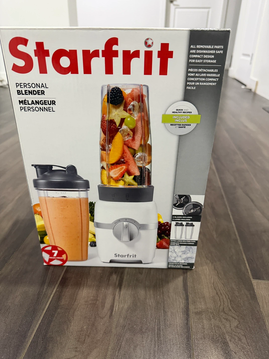 Starfrit white Personal Blender ( 7 piece) with box packaging