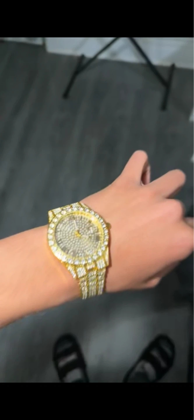Gold-tone diamond encrusted watch - photo 2