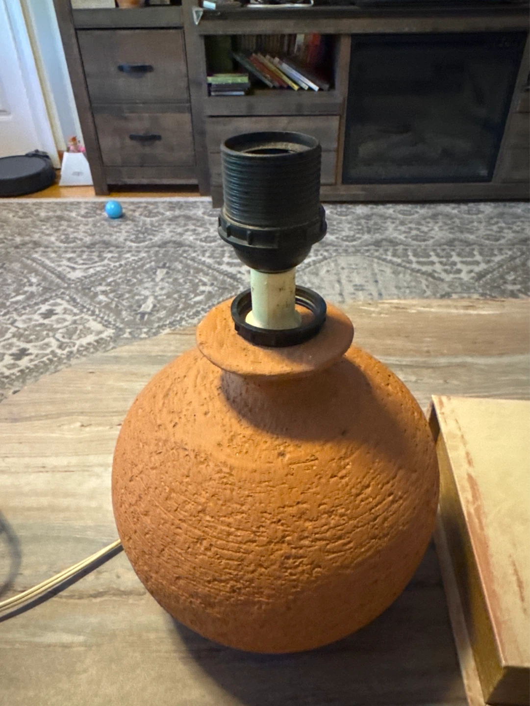 Orange Terracotta Lamp Base