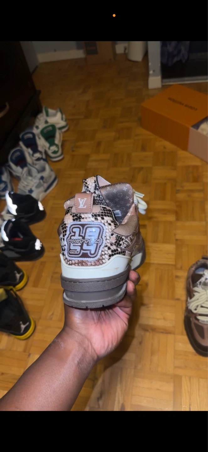 Louis Vuitton "LV Trainer 2 Sneaker" Brown Snake Print