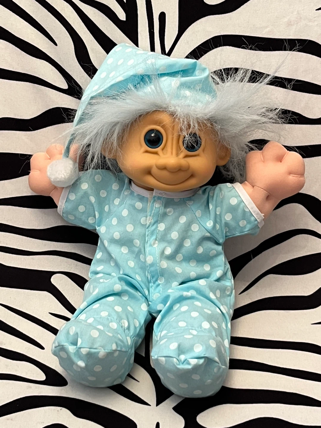🩵 Vintage 90s Spanky Russ Troll Kidz plush doll  🩵