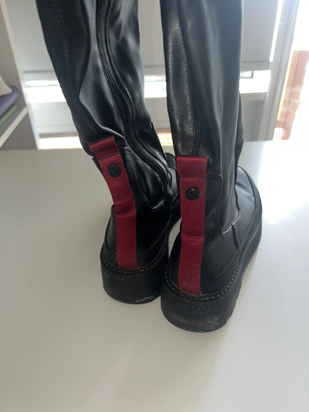 Franco Santo Black Over-the-Knee Boots with Chunky Sole - photo 2