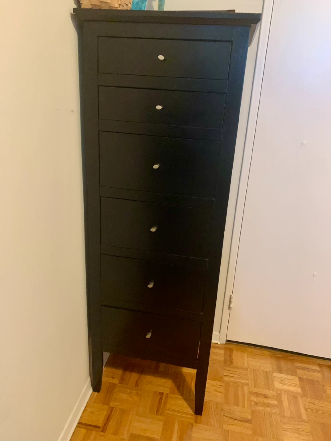 Black 6-Drawer Tall Dresser - photo 2