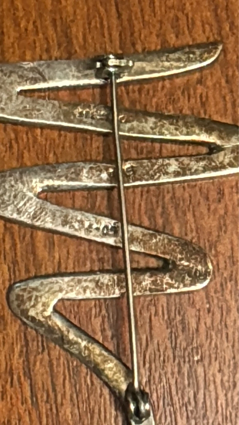 Sterling Silver Brooch and Earring Set - photo 2