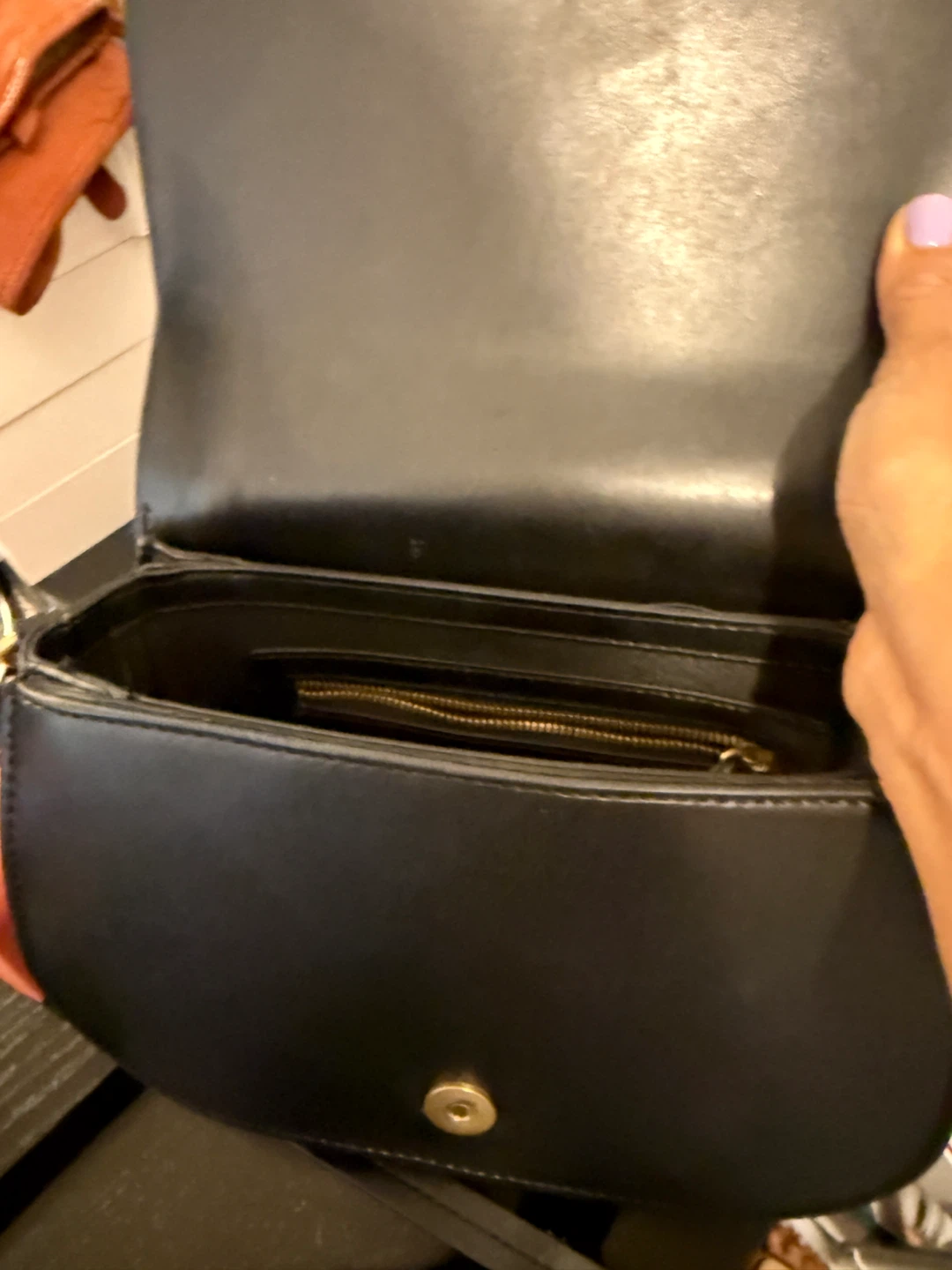 Black Leather Crossbody Bag - photo 2