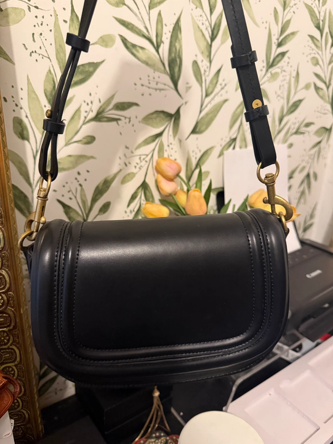 Black Leather Crossbody Bag - photo 4