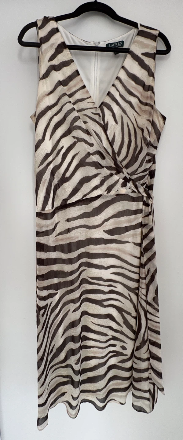 Ralph Lauren Zebra Print Dress Size 16