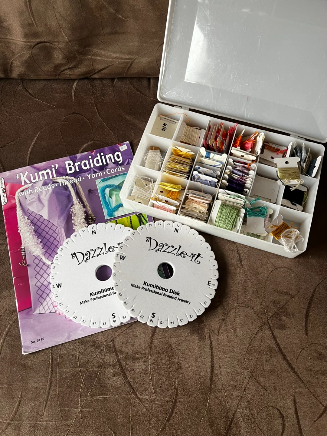 Kumi Braiding Kit with Kumihimo Disks and Threads