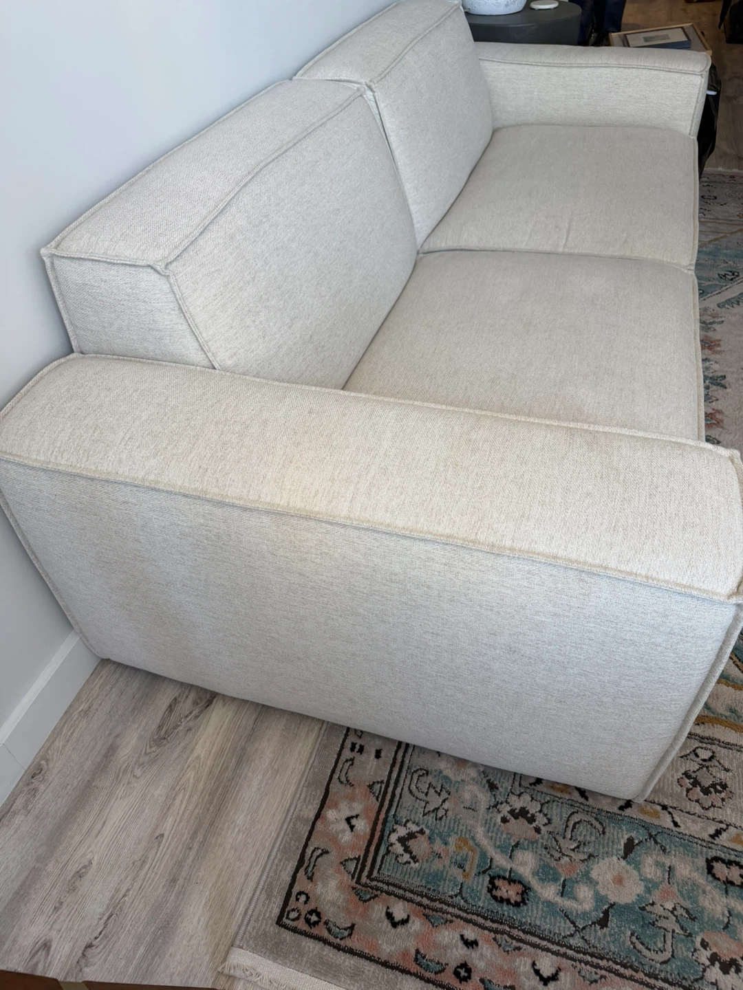 Cream Upholstered Sofa - photo 2