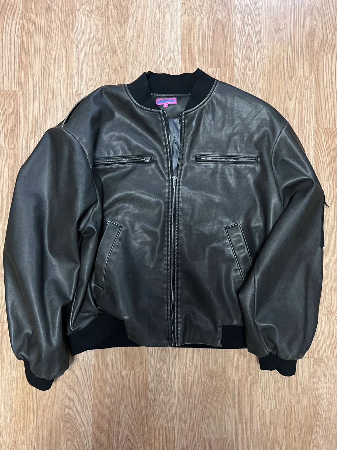 Edikited Leather Bomber Jacket