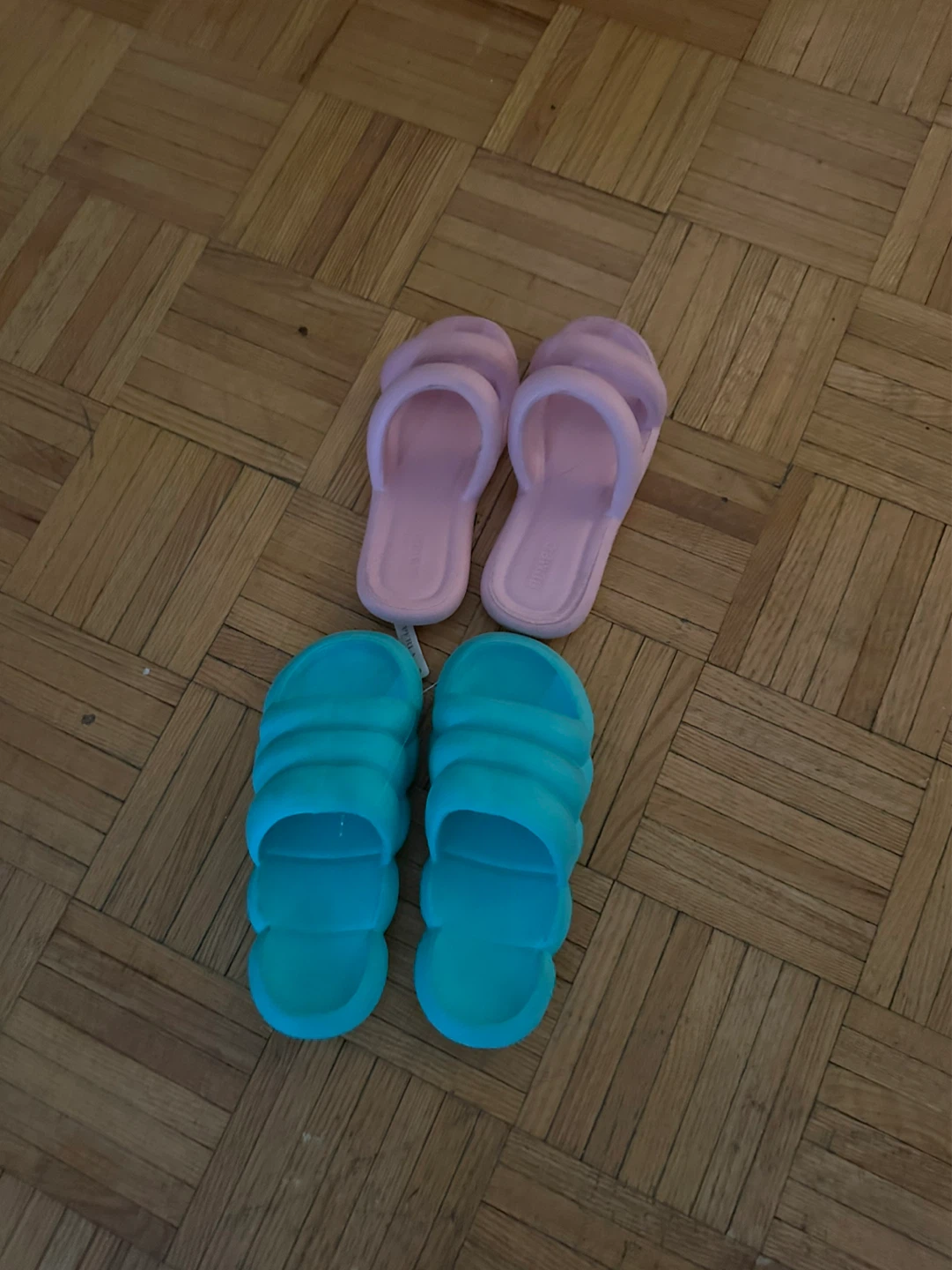 Pink and Teal Slides - Size Unknown
