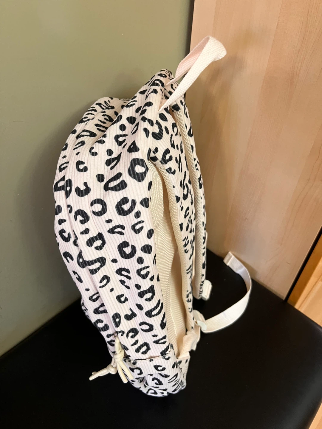 NEW 17” Leopard Print Corduroy Backpack Travel Bag - photo 5