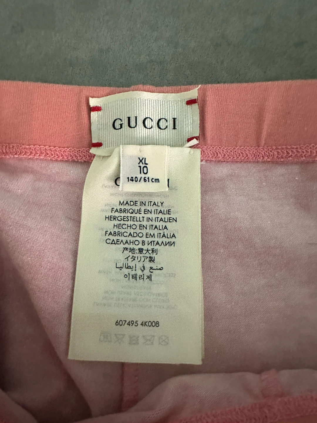 Gucci Pink Logo Tape Track Pants XL 10/61cm - photo 4
