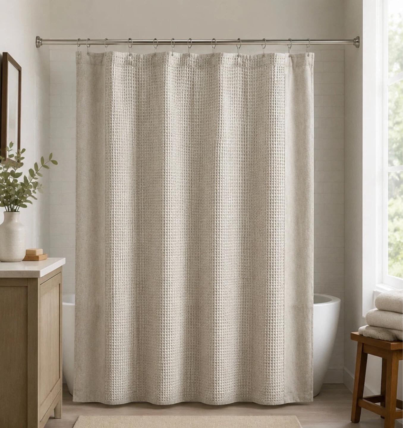 DKNY Waffle Shower Curtain