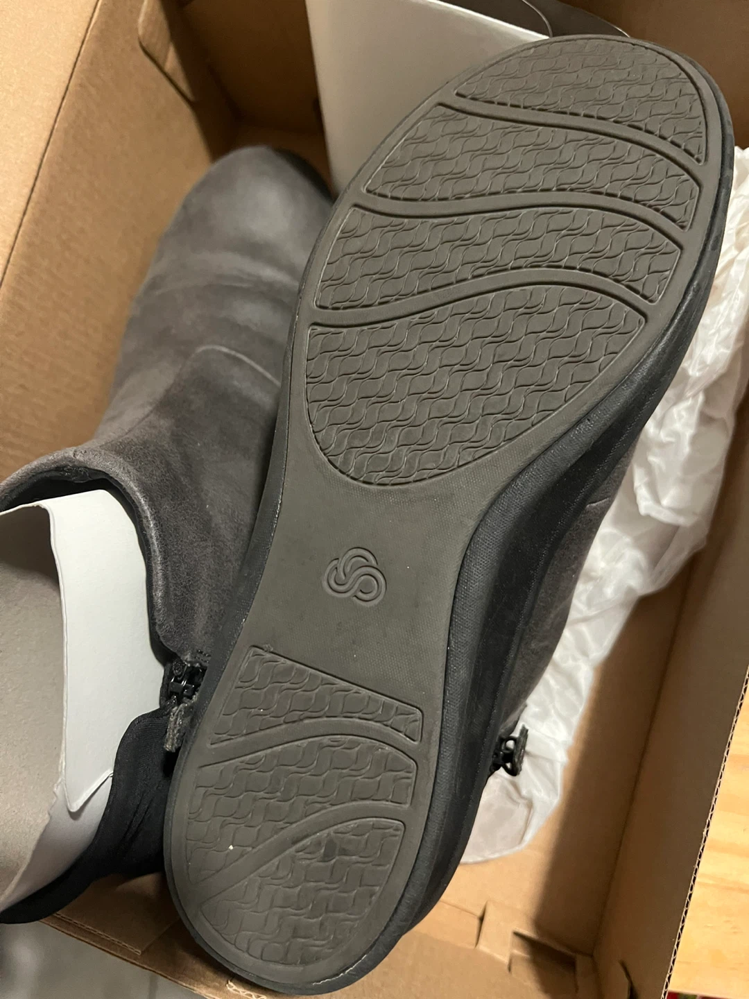 Clarks Cloudsteppers Step Rose Up Boots Womens 8.5 Gray Wedge - photo 4