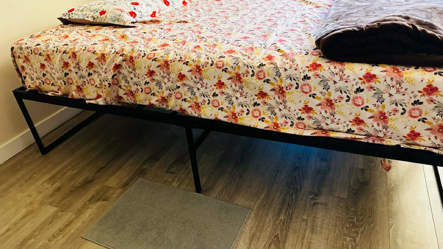 Queen Size Bed Frame with ikea hybrid mattress
