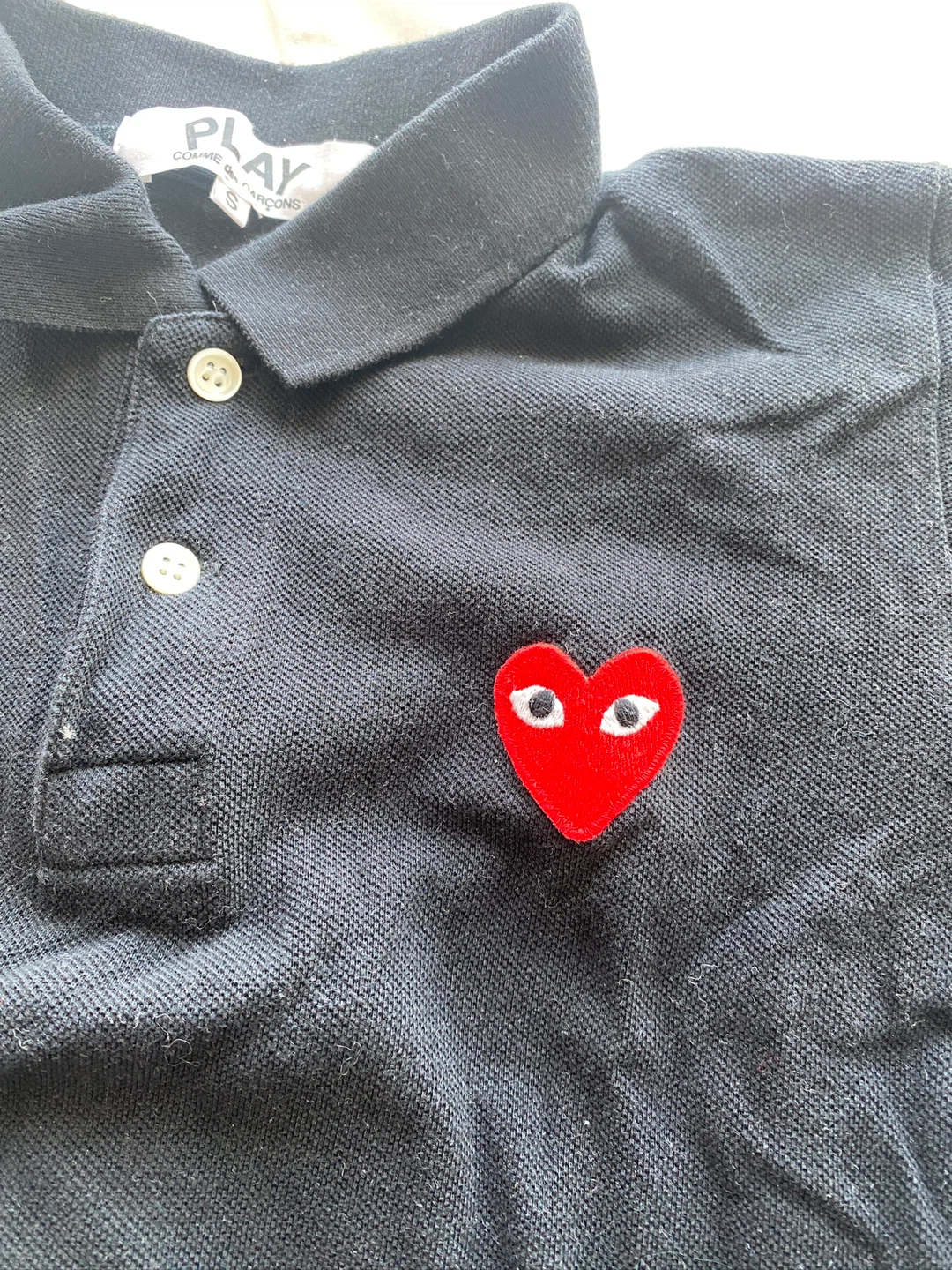 Comme des Garçons PLAY Black Polo Shirt - Size S - photo 2