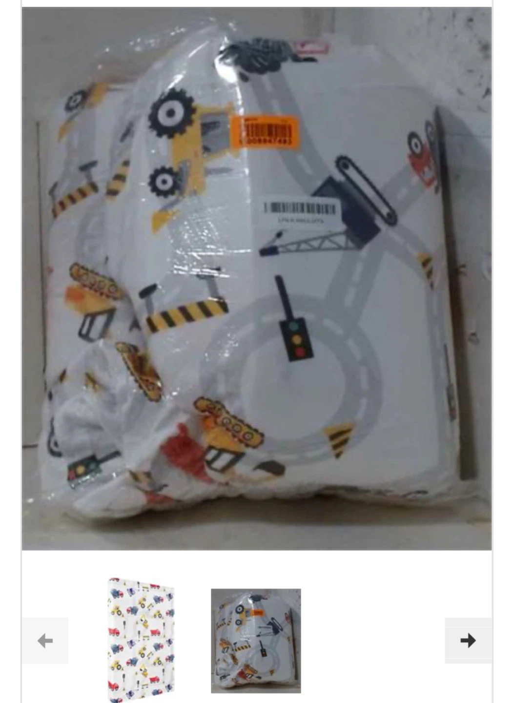 38x26 pack and play Baby Mattress  - Construction Vehicle Print - photo 2