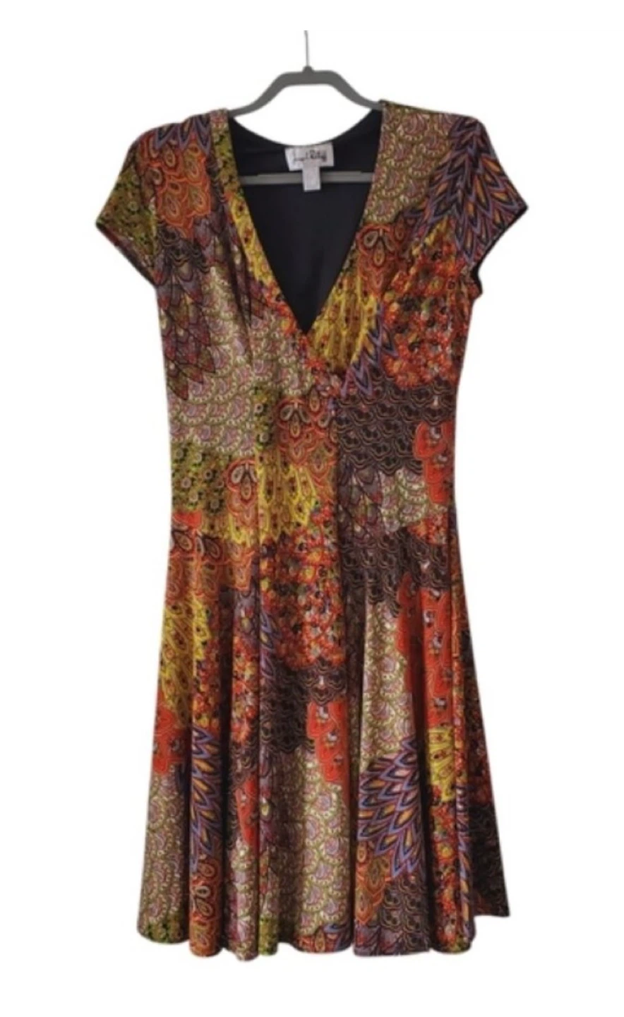 Joseph Ribkoff Peacock Dress size 14