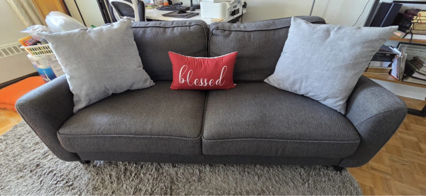 Dark Grey Loveseat Sofa