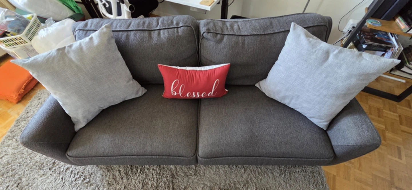 Dark Grey Loveseat Sofa - photo 3