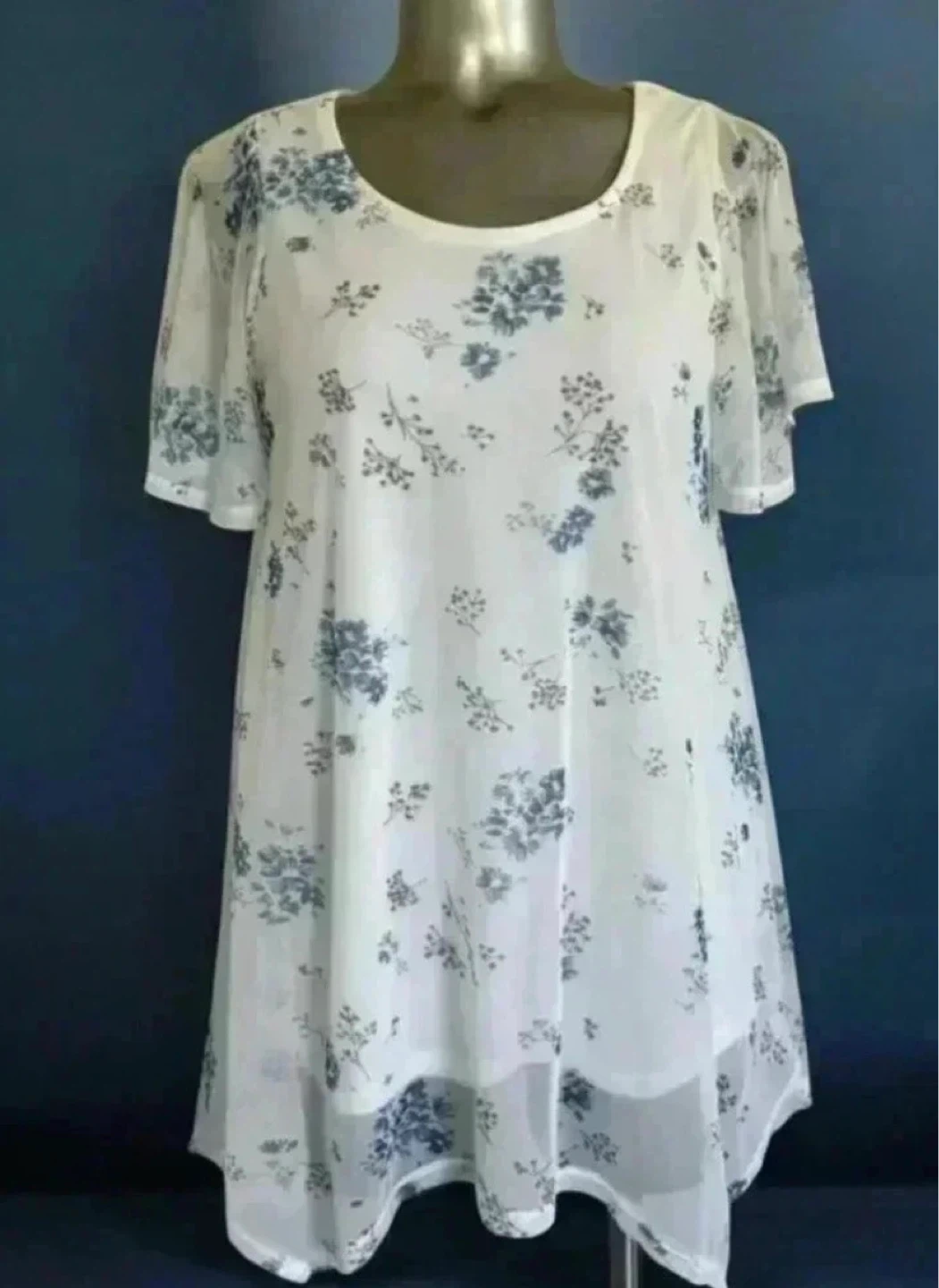 Pretty Sheer Overlay Top Medium 8-10