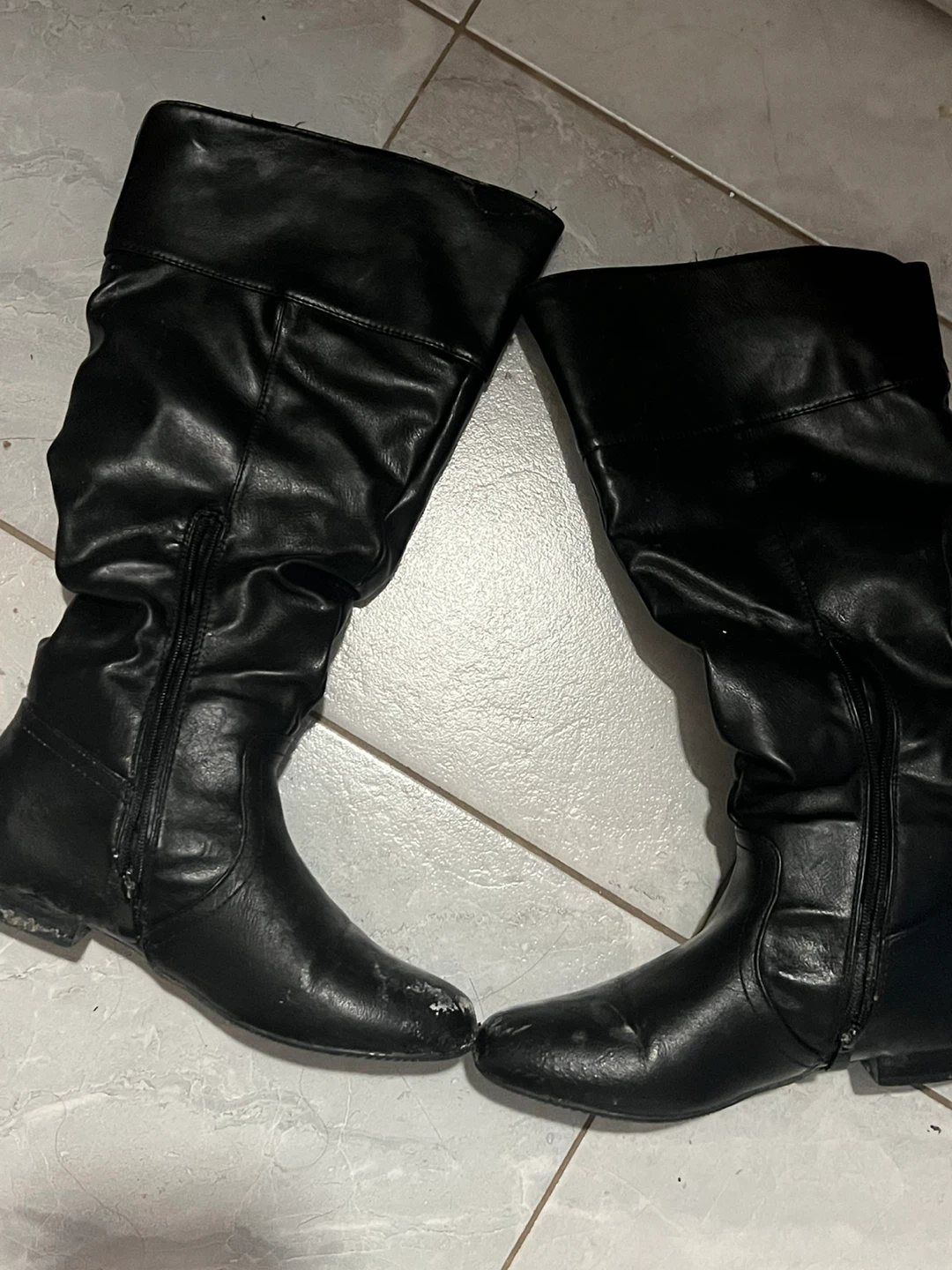 Dream Pairs Black Slouch Boots Size 8