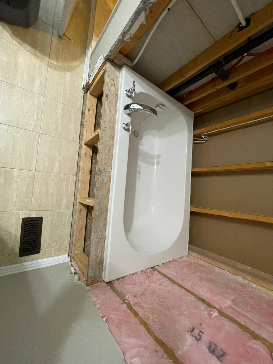 White Bathtub with Faucet