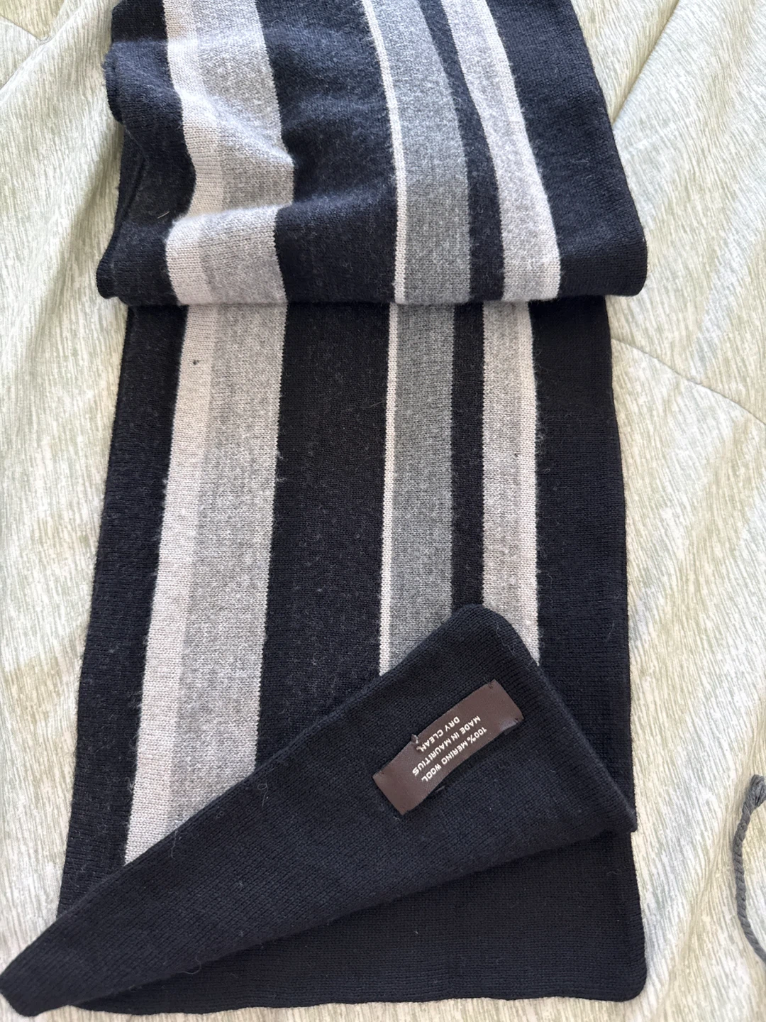 Coach Striped Wool Scarf