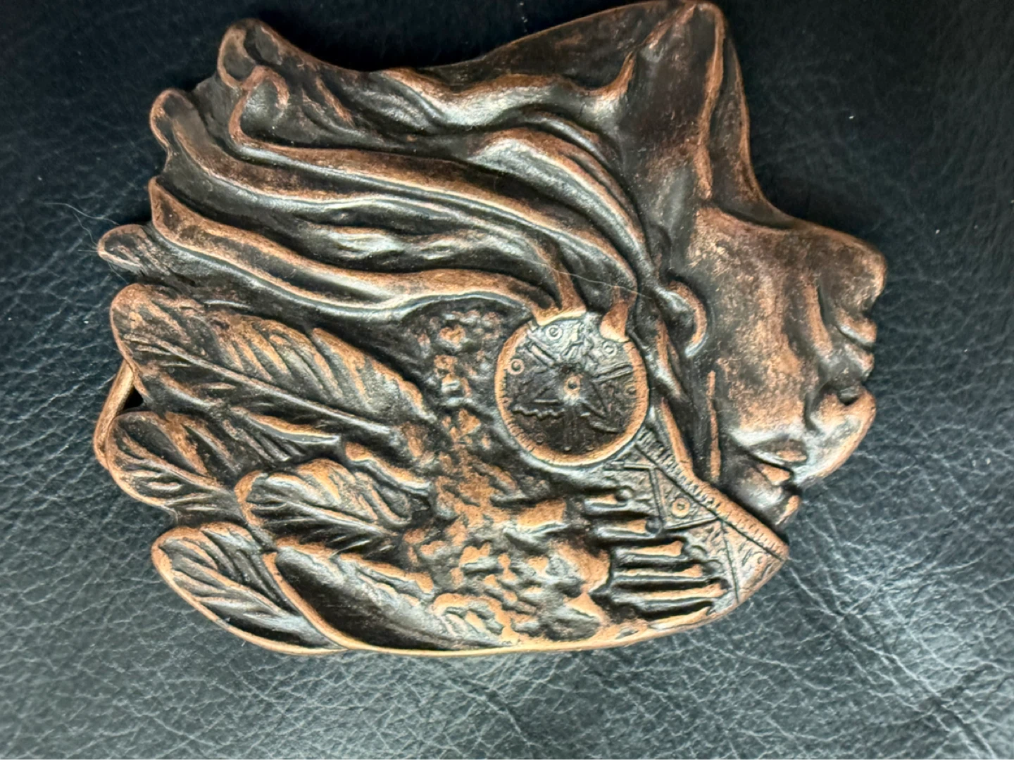 Vintage Native American Chief Belt Buckle Set - photo 5