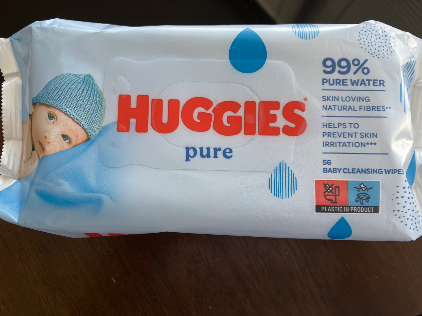 Huggies Pure Baby Cleansing Wipes - 56 Count